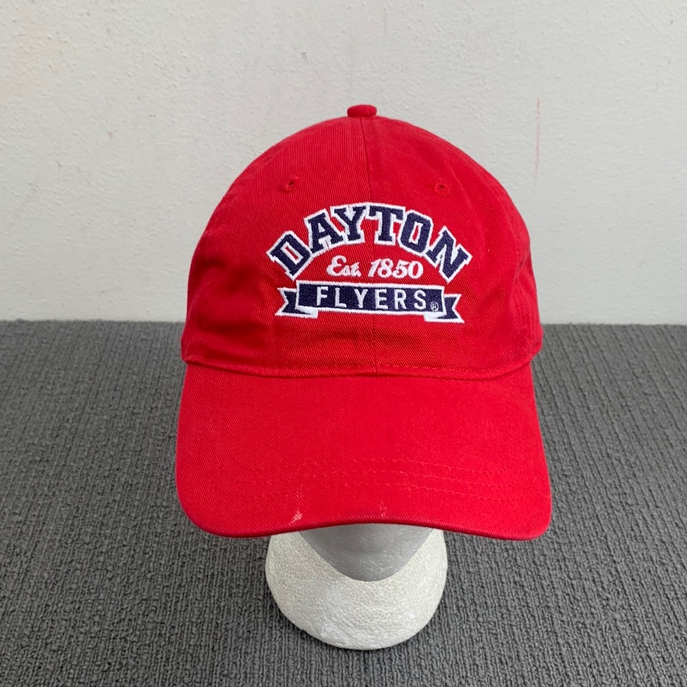 Dayton Flyers Baseball Hat Mens OSFA Red Strapback J America Sportswear